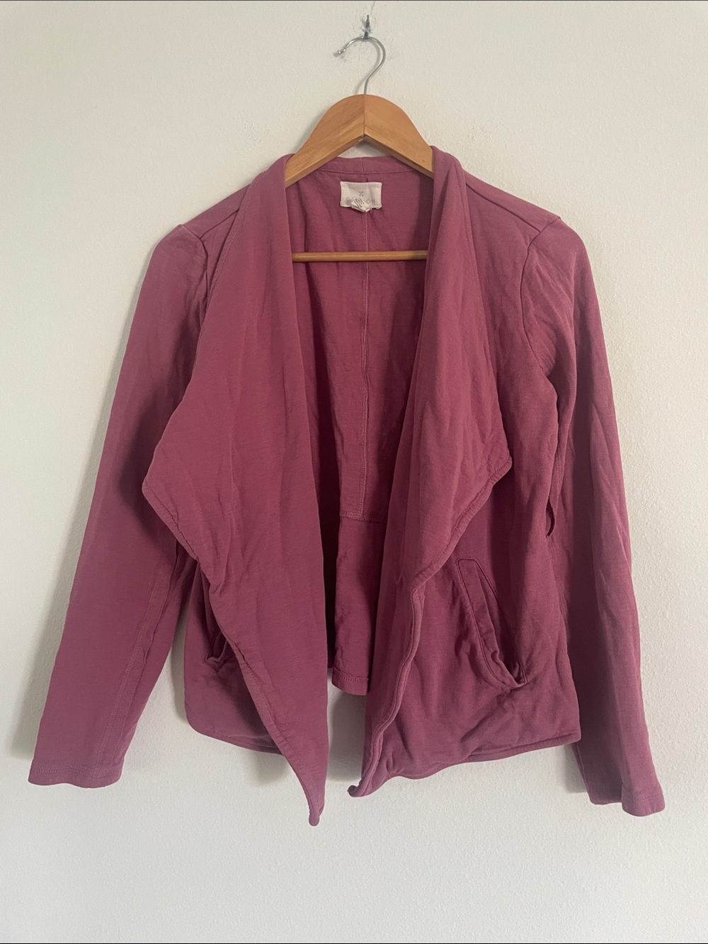 Caslon Mauve Draped Open-Front Blazer